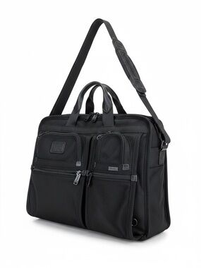 Tumi Alpha Nylon Men’s Briefcase Laptop Bag in Black